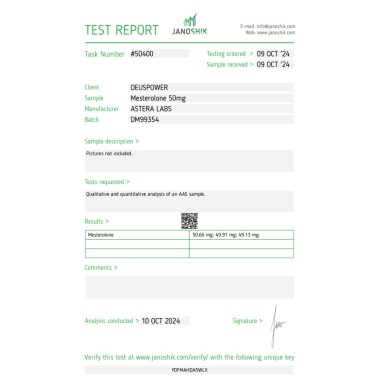 MESTEROLONE ORAL STEROID IN TABLETS Astera Labs